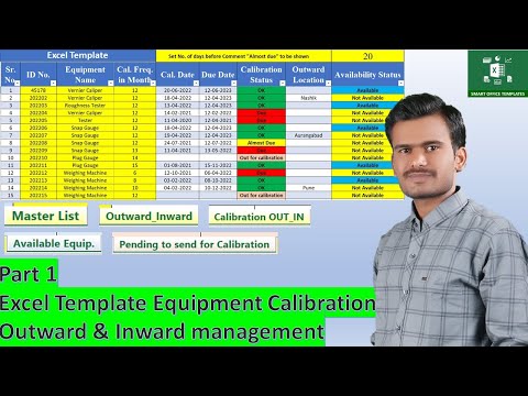 Excel Template equipment's calibration, inward & outward management ...